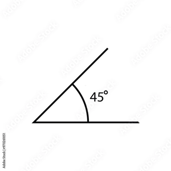 Fototapeta degree angle icon