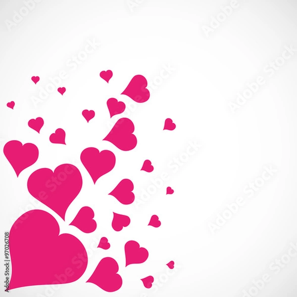 Obraz affiche,coeur rouge