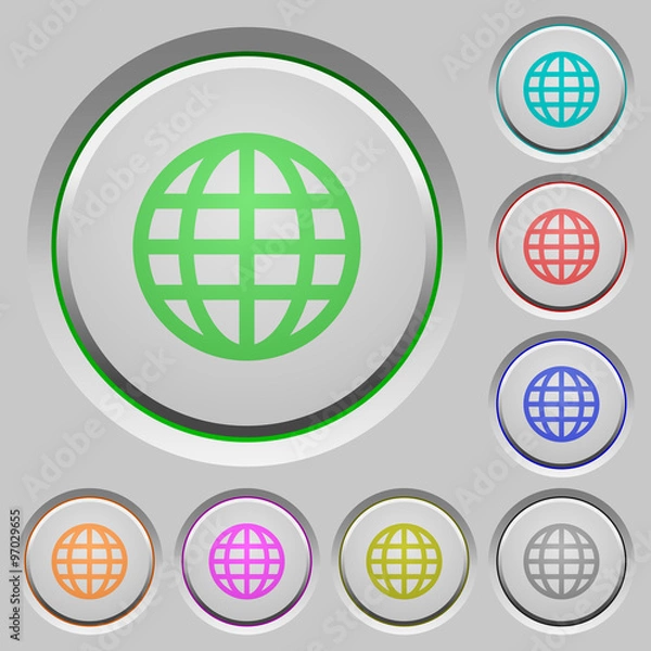 Fototapeta Globe push buttons