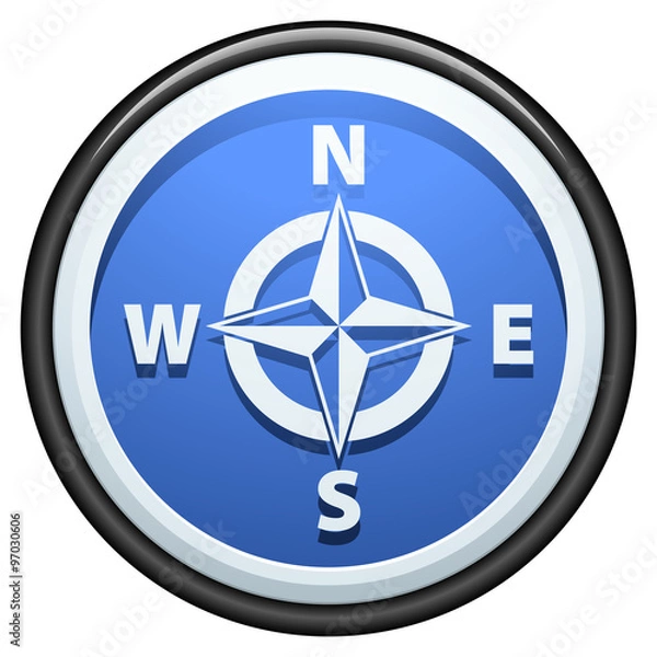 Obraz Compass button