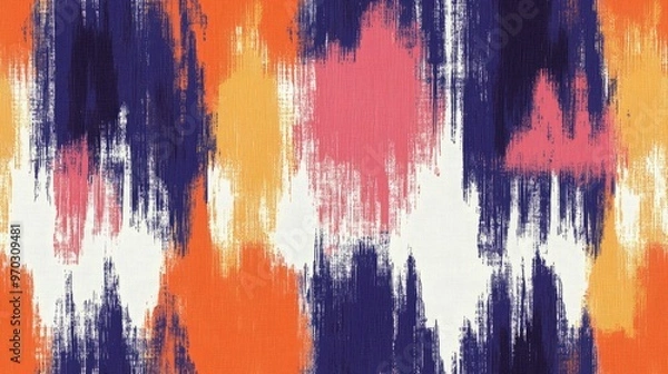 Fototapeta Seamless Ikat Pattern Abstract background for textile design wallpaper surface textures and wrapping paper