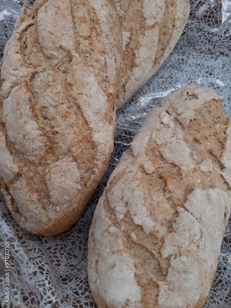 Obraz Bakery in the supermarket, traditional bread, Panadería en el supermercado, pan tradicional 580