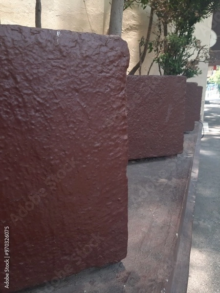 Obraz Planters on the path, Jardineras en el camino 650