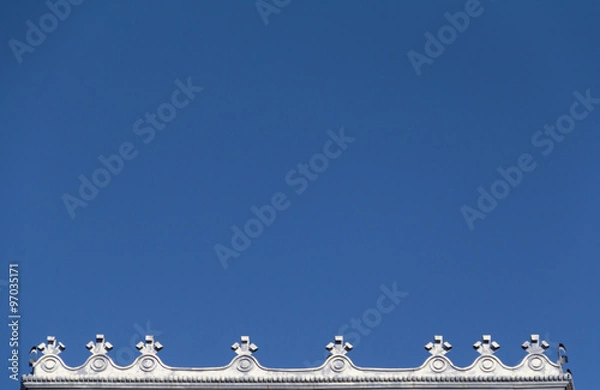 Obraz Architectural border with blue sky