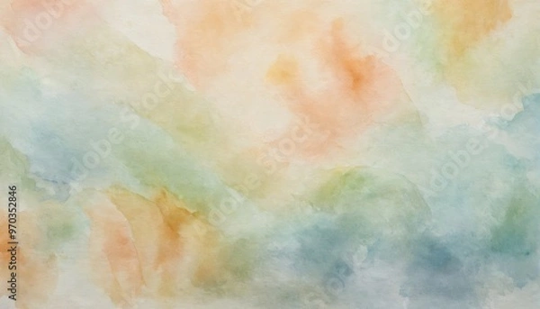 Fototapeta Abstract watercolor painting soft dreamy texture background mix
