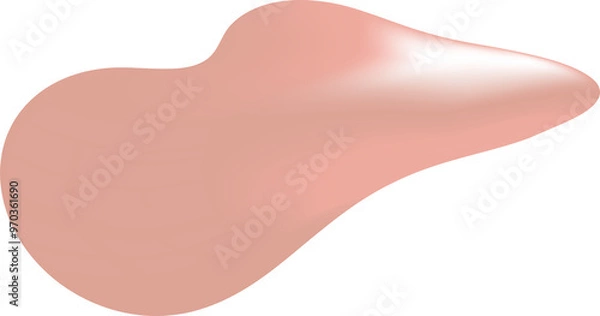 Fototapeta Rosé Gold Abstract Fluid Shape Element