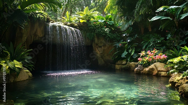 Obraz waterfall in the forest