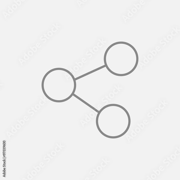 Obraz Social network line icon.