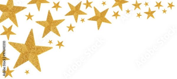 Fototapeta Christmas stars isolated on white 