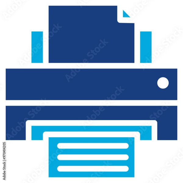 Fototapeta Printer icon vector image. Can be used for 3d Printing.