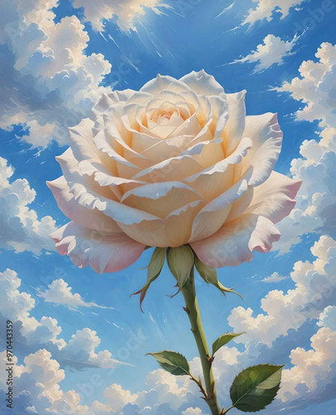 Fototapeta Yellow and White Roses