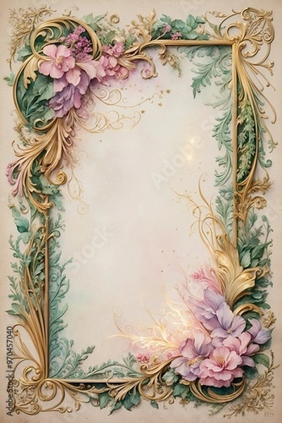 Obraz frame with roses