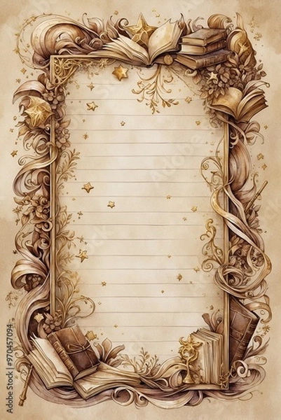 Obraz frame on paper