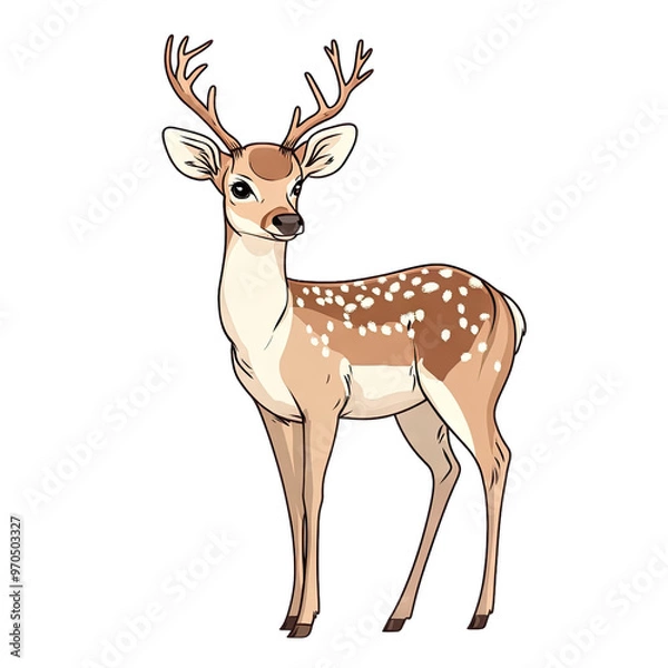 Obraz Fallow Deer | Icon | Anime