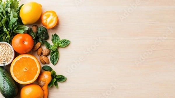 Fototapeta Fresh fruits, natural beauty and nutritional benefits, healthful addition to their diet, these fruits offer a refreshing boost to overall well-being.
