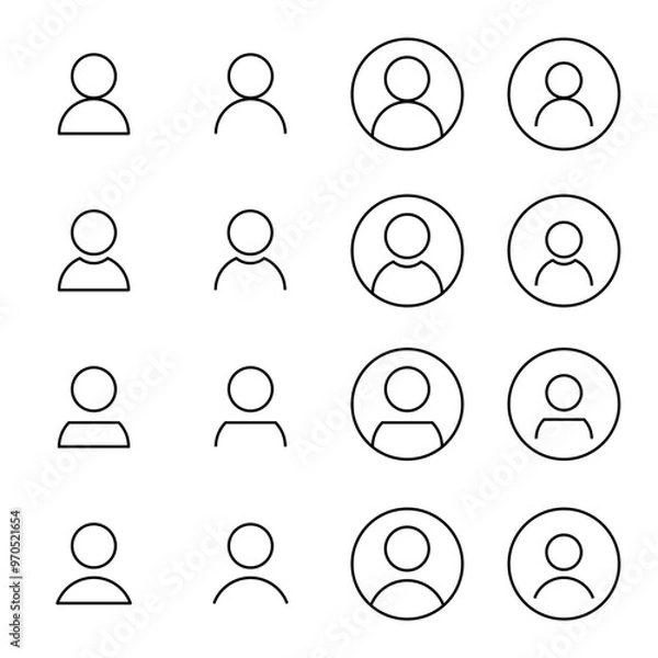 Fototapeta ユーザー　アイコン　セット