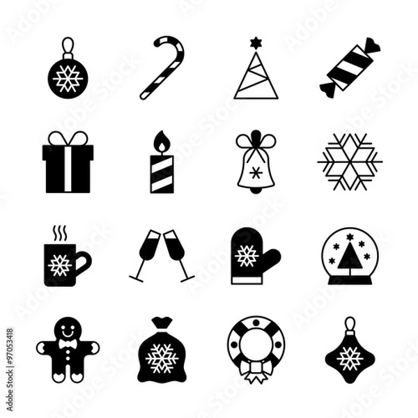 Obraz Christmas icon set