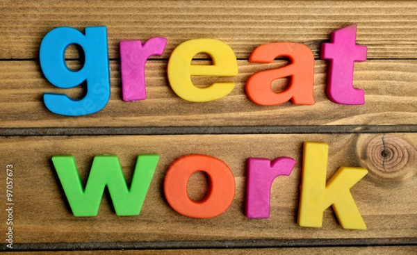 Fototapeta Great Work word