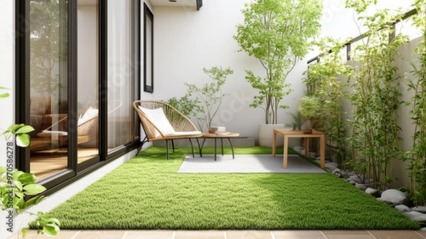 Obraz 新築のイメージ　小さなテラスの活用