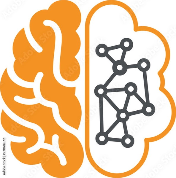 Fototapeta Vector Brain logo design template