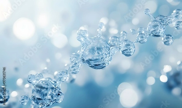 Fototapeta Ultra-realistic 3D rendering of molecular structure