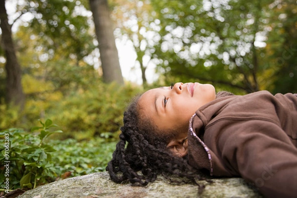 Fototapeta Girl in a forest