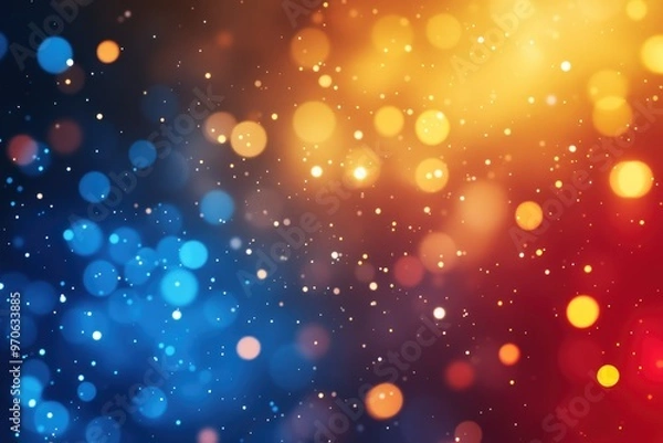 Fototapeta Bokeh Plain red  yellow and blue backgrounds intersect each other