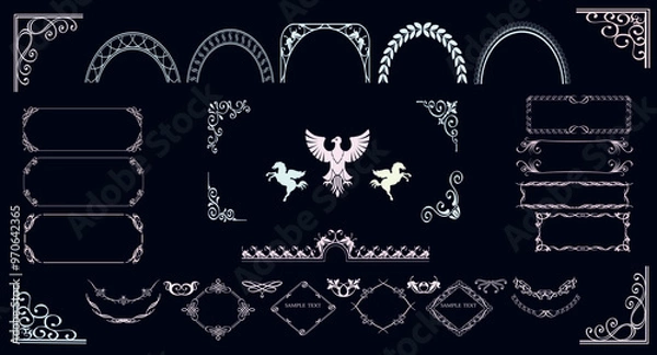 Obraz vintage frame on a black background