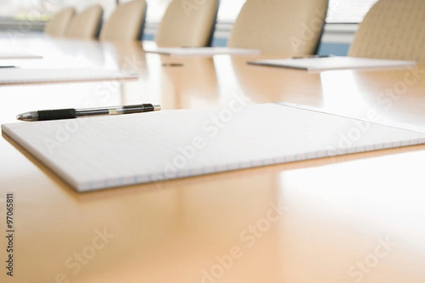 Obraz Notepads on conference table