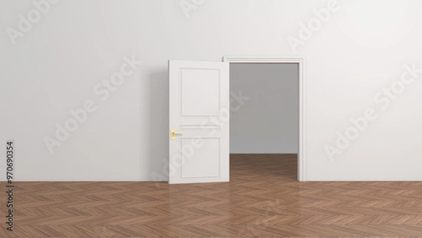 Fototapeta Room interior with Wall Background. 3D rendering ,3D illustration	
