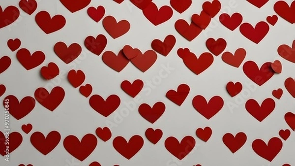 Obraz seamless pattern with red hearts