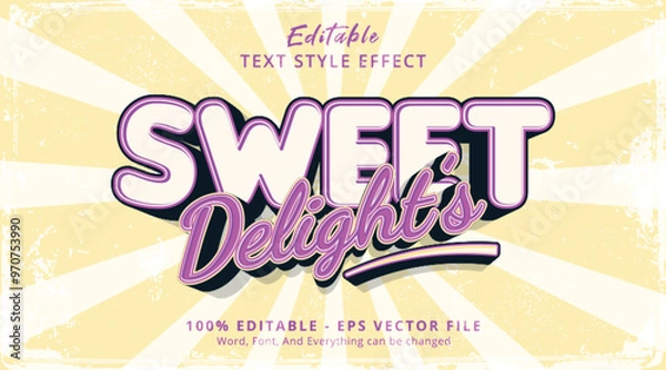 Obraz Sweet Delights Editable Text Effect