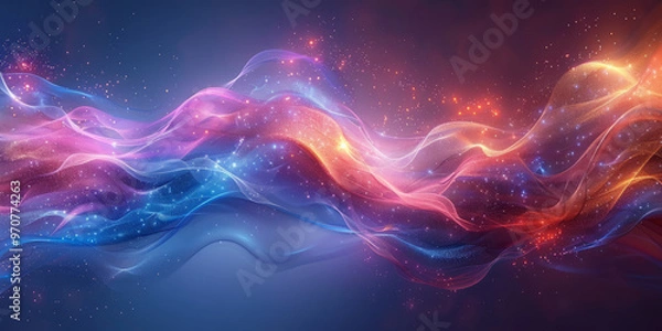 Fototapeta Abstract colored background for web banners and advertisements, blurred colored shapes.