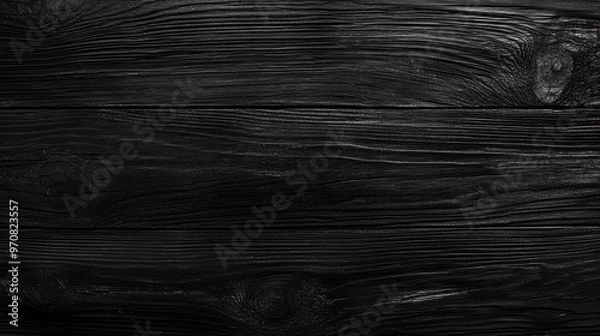 Fototapeta A subtle black wood texture with soft grain details