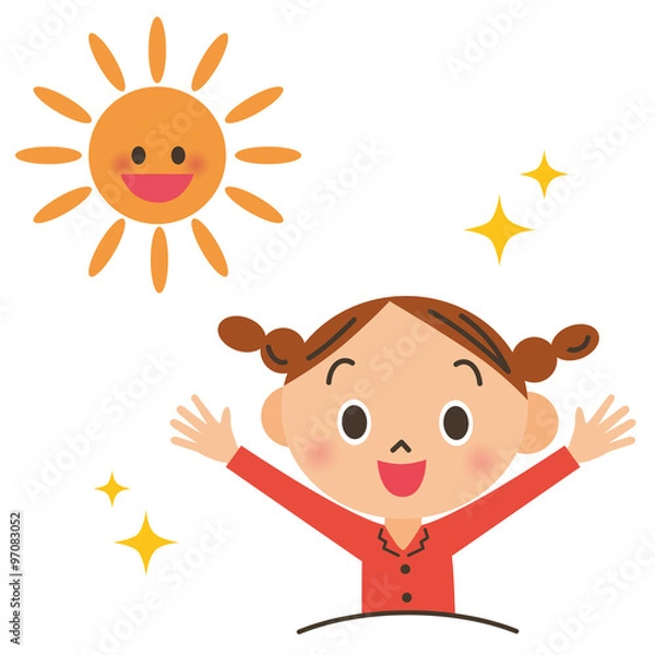 Obraz 寝起きの子供