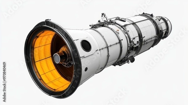 Fototapeta Kepler Space Telescope clipart, element, 3D illustration, realistic, isolated on white background