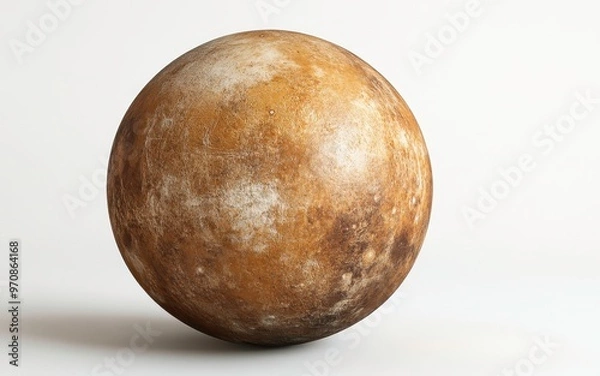 Fototapeta Pluto (dwarf planet) clipart, element, 3D illustration, realistic, isolated on white background