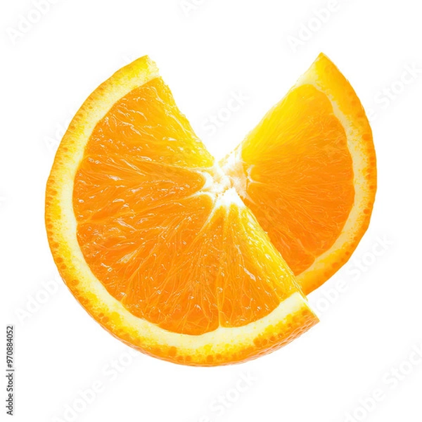 Obraz Two orange slices on black