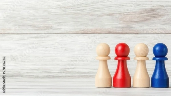 Fototapeta A leadership team analyzing competitors to find opportunities for differentiation through unique features, competitive analysis differentiation strategy, market-driven leadership