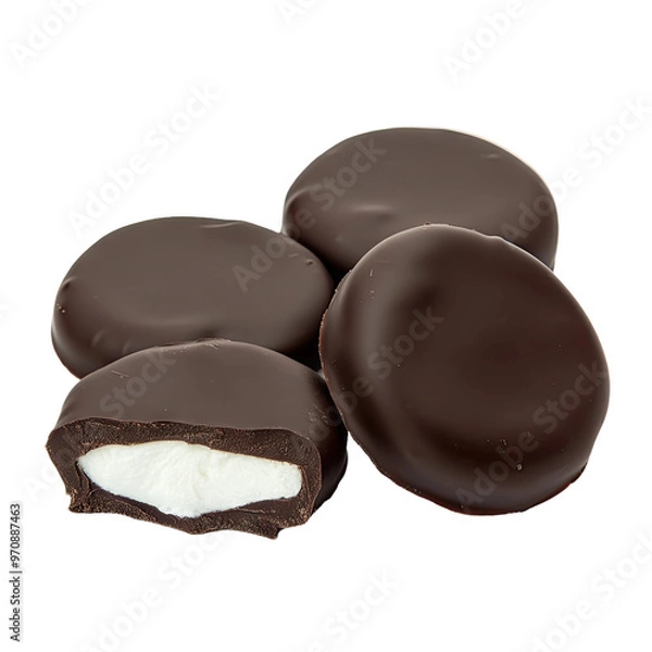 Obraz Dark chocolate mint patties