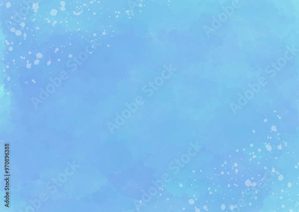 Fototapeta 水彩風　シンプル　青い　絵の具　背景素材