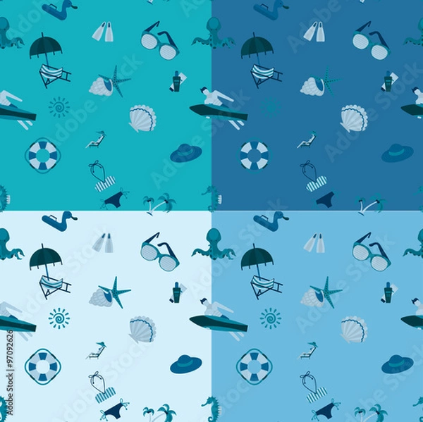 Fototapeta Four Background in Different Colors