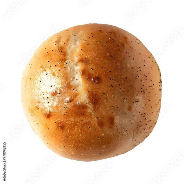 Fototapeta Varieties Of Bread Turkish Mini Sesame Bagged And Döner Kebap On White Background,