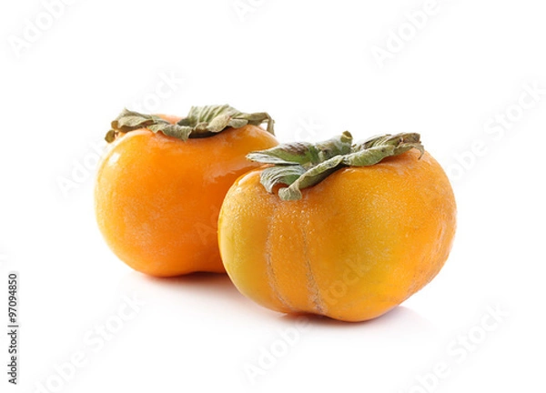 Obraz Persimmon fruit isolated on white background