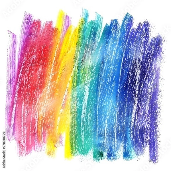 Fototapeta Colorful Paint Brushes Display Isolated On White Background,
