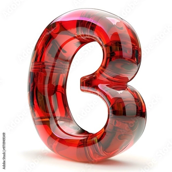Obraz 3d  alfbadcoluter B on white background,