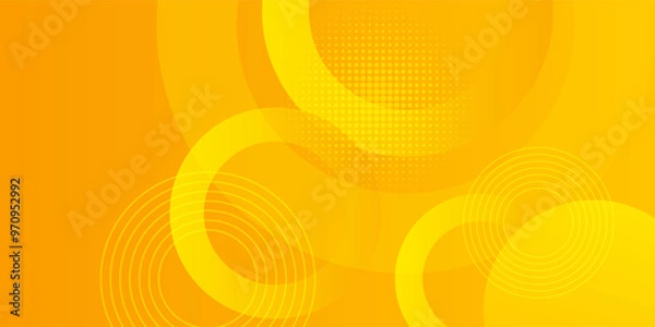 Fototapeta Yellow line with white architecture futuristic background minimal concept vector illustration subtle design.