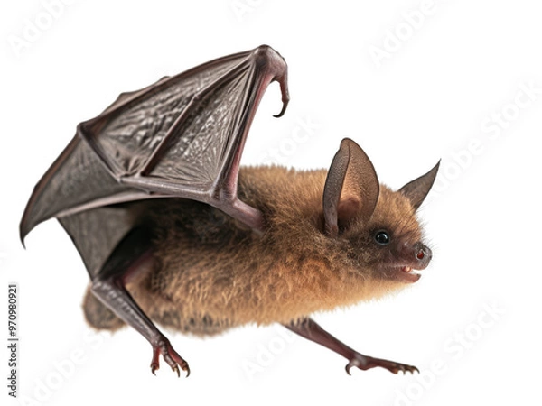Obraz Realistic Bat image on transparent background. Ai generated.