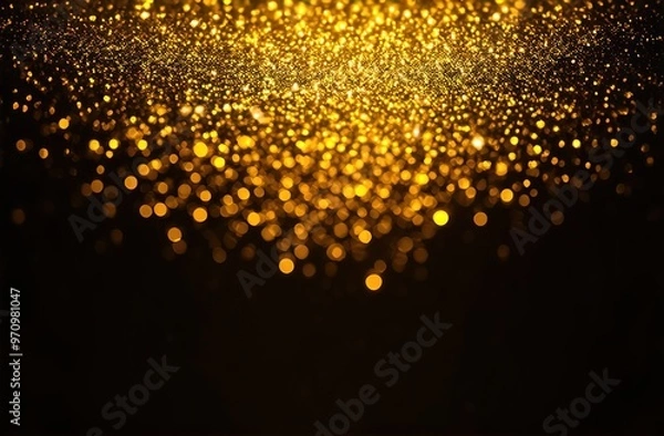 Obraz background with golden bokeh lights