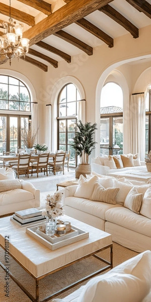 Obraz Modern Mediterranean Cottage Style Home Interior Design